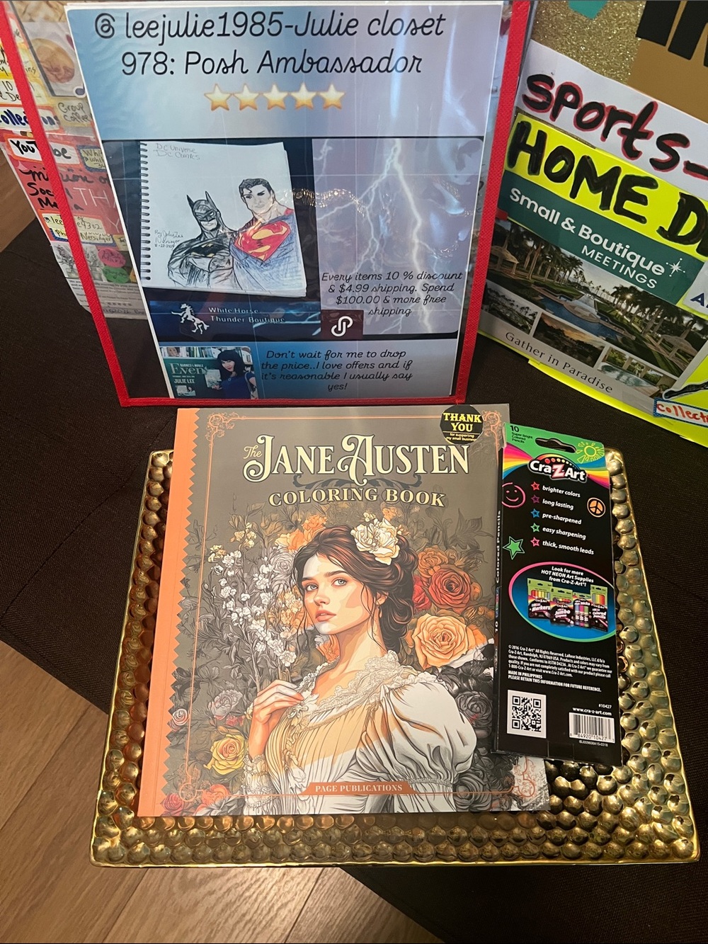 The Jane Austen Coloring Book with Neon Colored Pencils - Picture 4 of 17